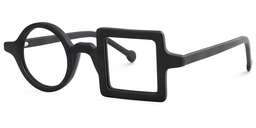 Paola Black Geometric Glasses3