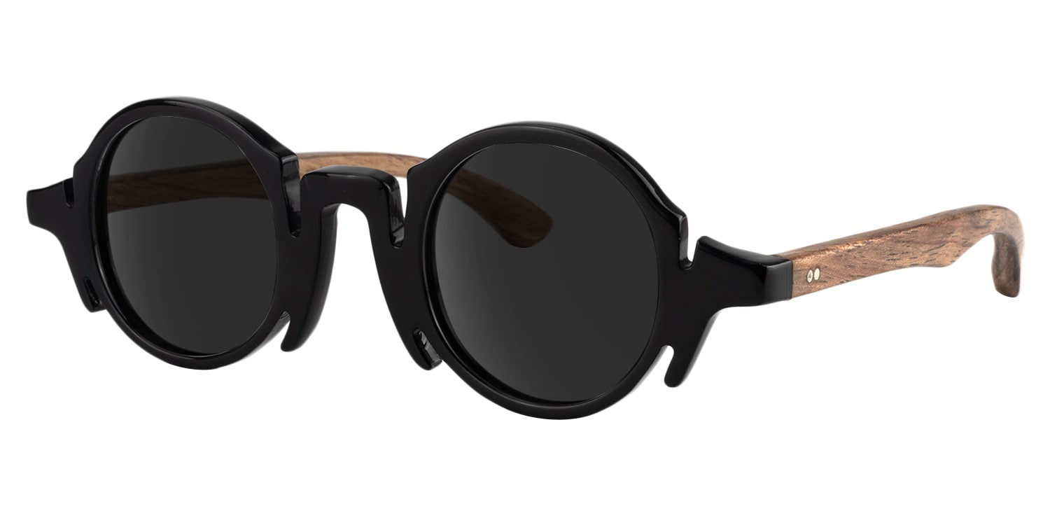 Charlie Round Black Sunglasses1