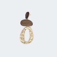 Vintage Asymmetric Water-Drop Shape Nut-Brown Earrings3