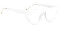 Gyllenhaal Cateye White Glasses1