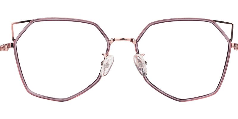 Aviva Geometric Light Purple Glasses | Zeelool Glasses4