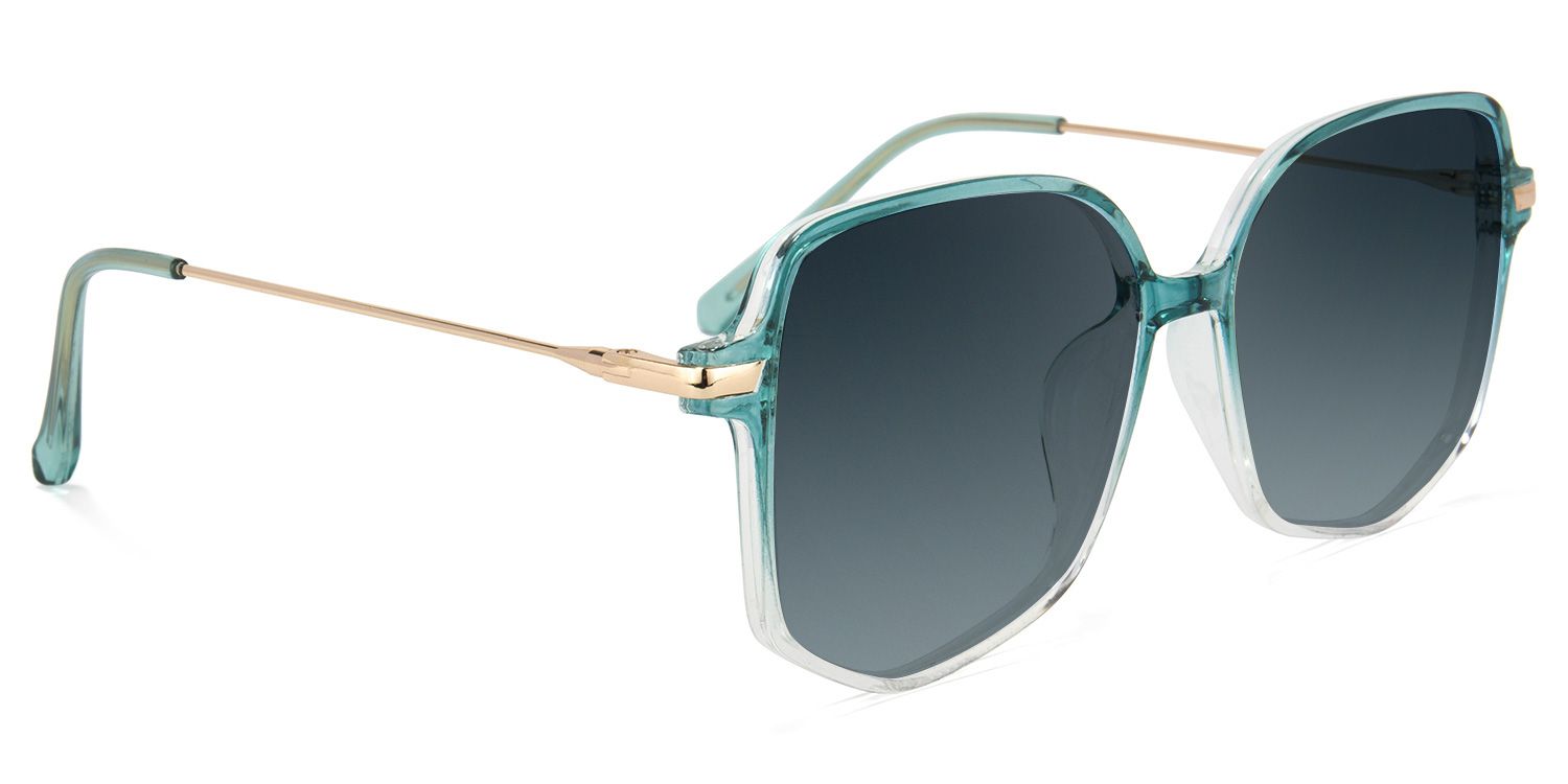 Payton Square Green Sunglasses | Zeelool Glasses2