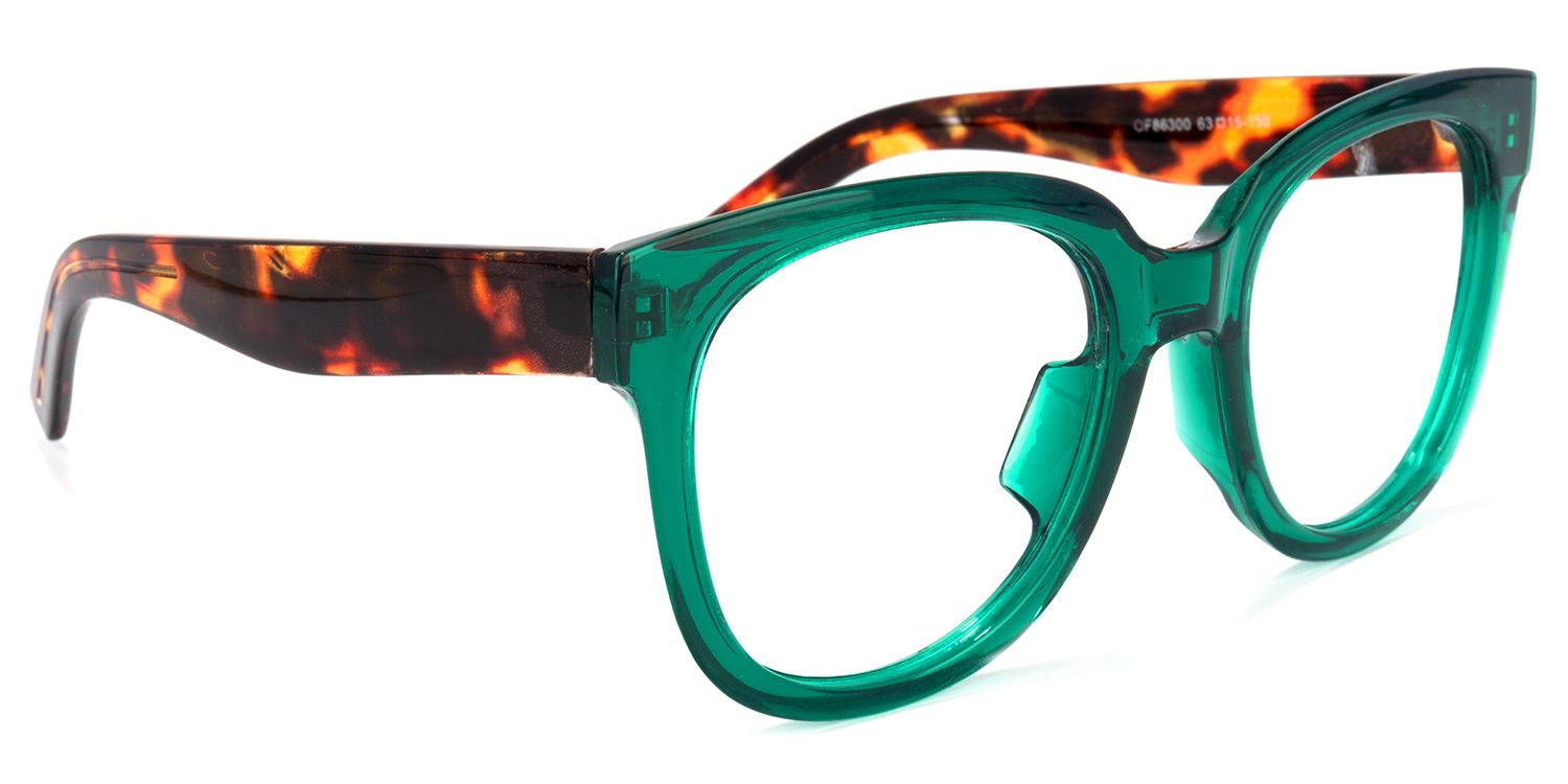 Harrell Square Dark-Green Glasses | Zeelool Glasses2