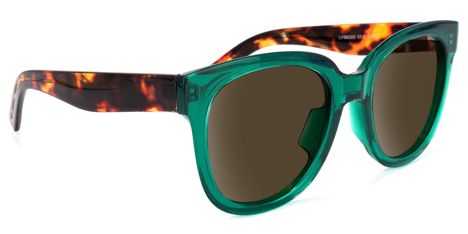 Harrell Square Dark-Green Sunglasses | Zeelool Glasses2