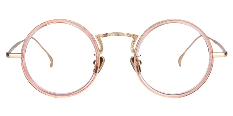 Alisa Round Pink Glasses | Zeelool Glasses0