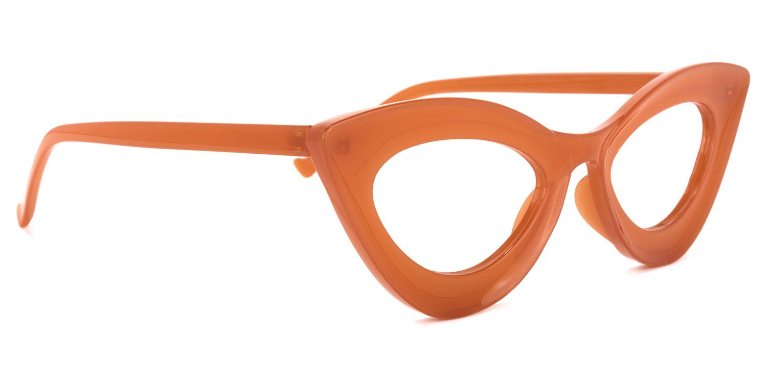 Quennell Cateye Burnt Orange Glasses | Zeelool Glasses2