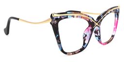 Winston Butterfly Floral Glasses2
