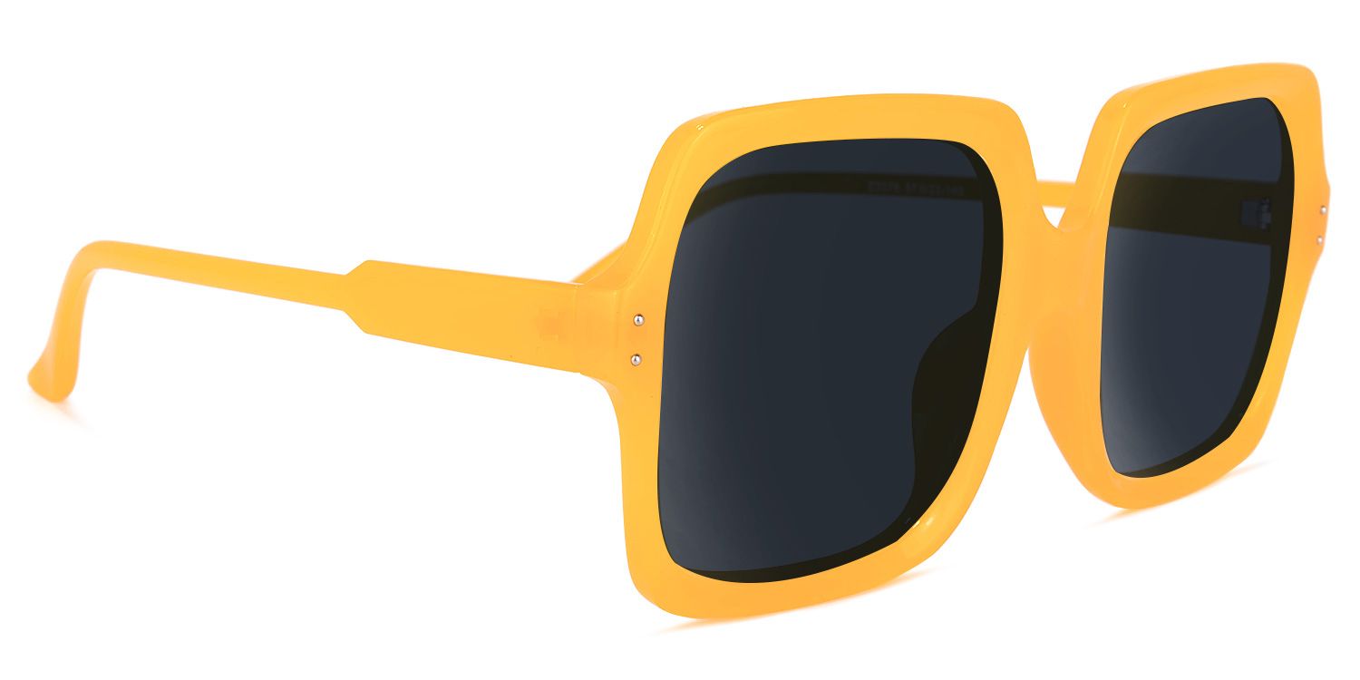 Ronnie Square Yellow Sunglasses | Zeelool Glasses2