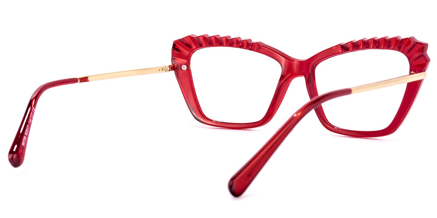 Sophie Cateye Red Glasses | Zeelool Glasses4