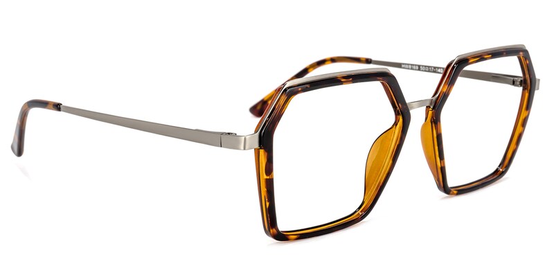 Sierra Geometric Tortoise Glasses | Zeelool Glasses2