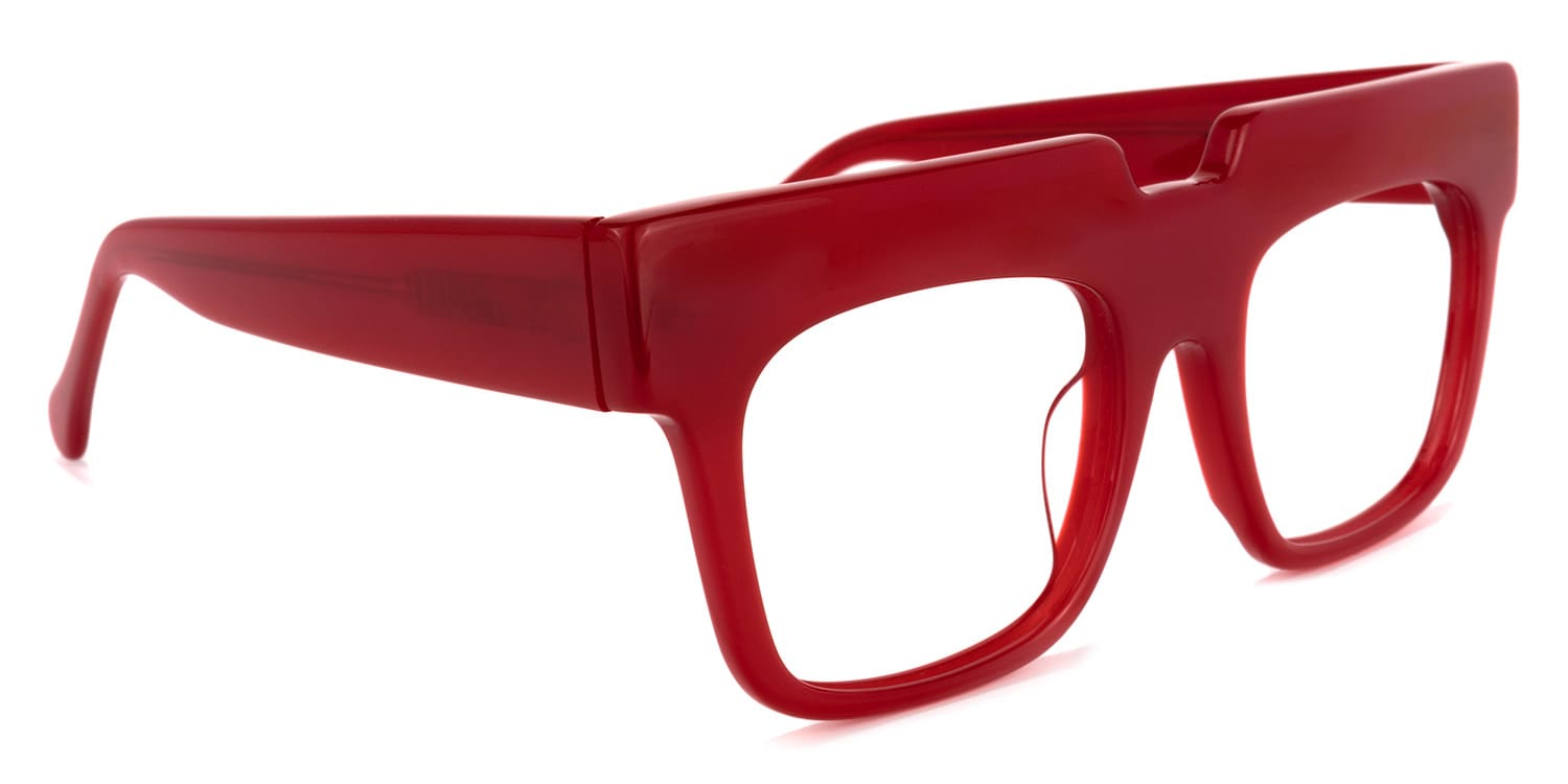 Travis Square Red Glasses | Zeelool Glasses2