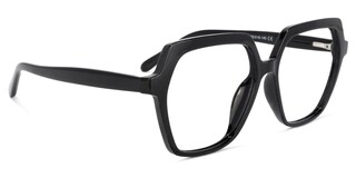 Norah Geometric Black Glasses2