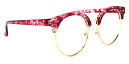 Tatiana Browline Red-Floral Glasses2
