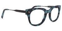 Tatum Round Blue-Camouflage Glasses 2