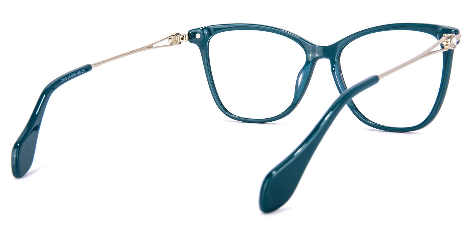 Westley Butterfly Peacock-Green Glasses | Zeelool Glasses4