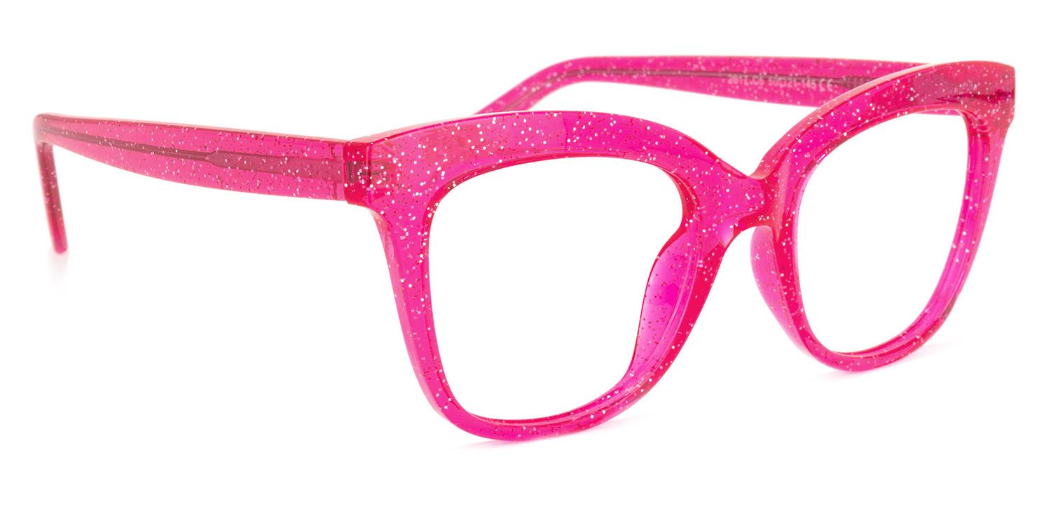 Santiago Cateye Bright-Pink Glasses | Zeelool Glasses2
