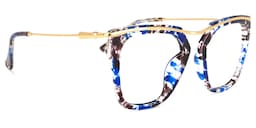 Yadiel Geometric Blue-Floral Glasses5