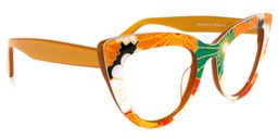 Makie Yellow Cat eye Glasses2