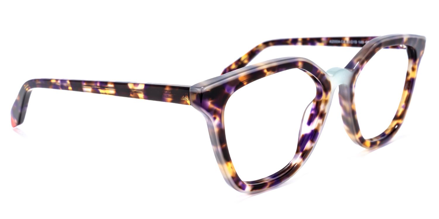 Yannick Square Purple-Tortoise Glasses | Zeelool Glasses