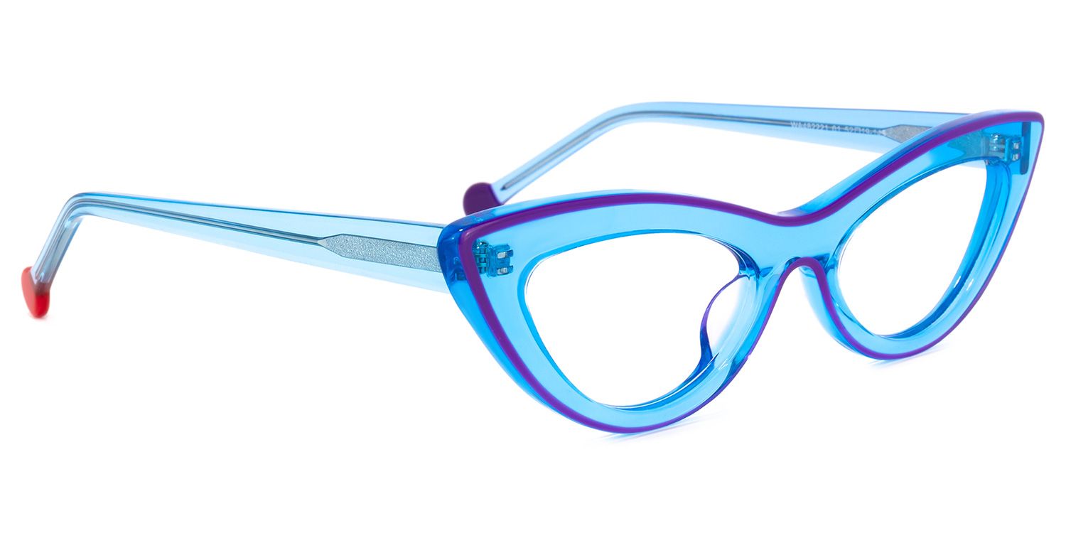 Yuki Cateye Blue Glasses | Zeelool Glasses2
