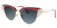 Hearn Cat Eye Red Sunglasses1