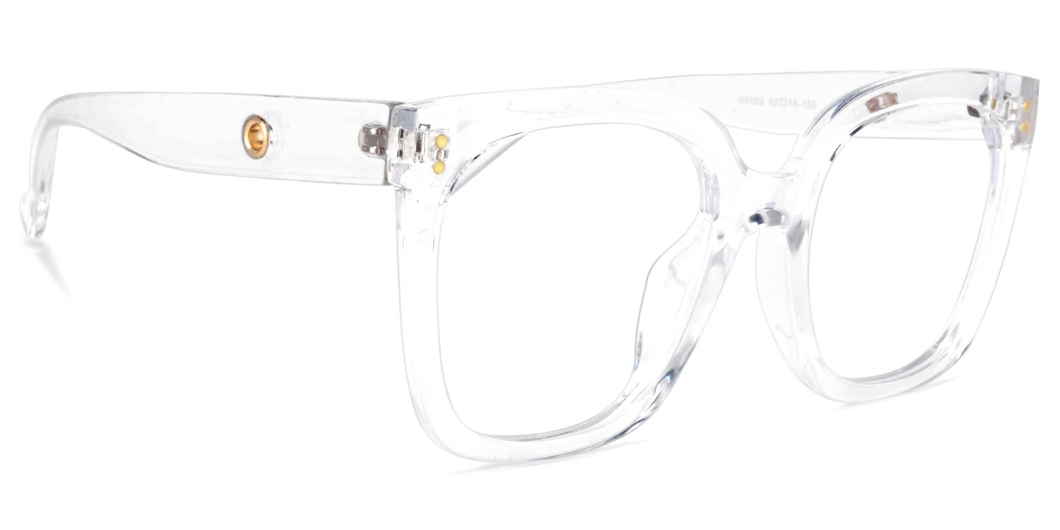 Ebony Square Clear Glasses | Zeelool Glasses2