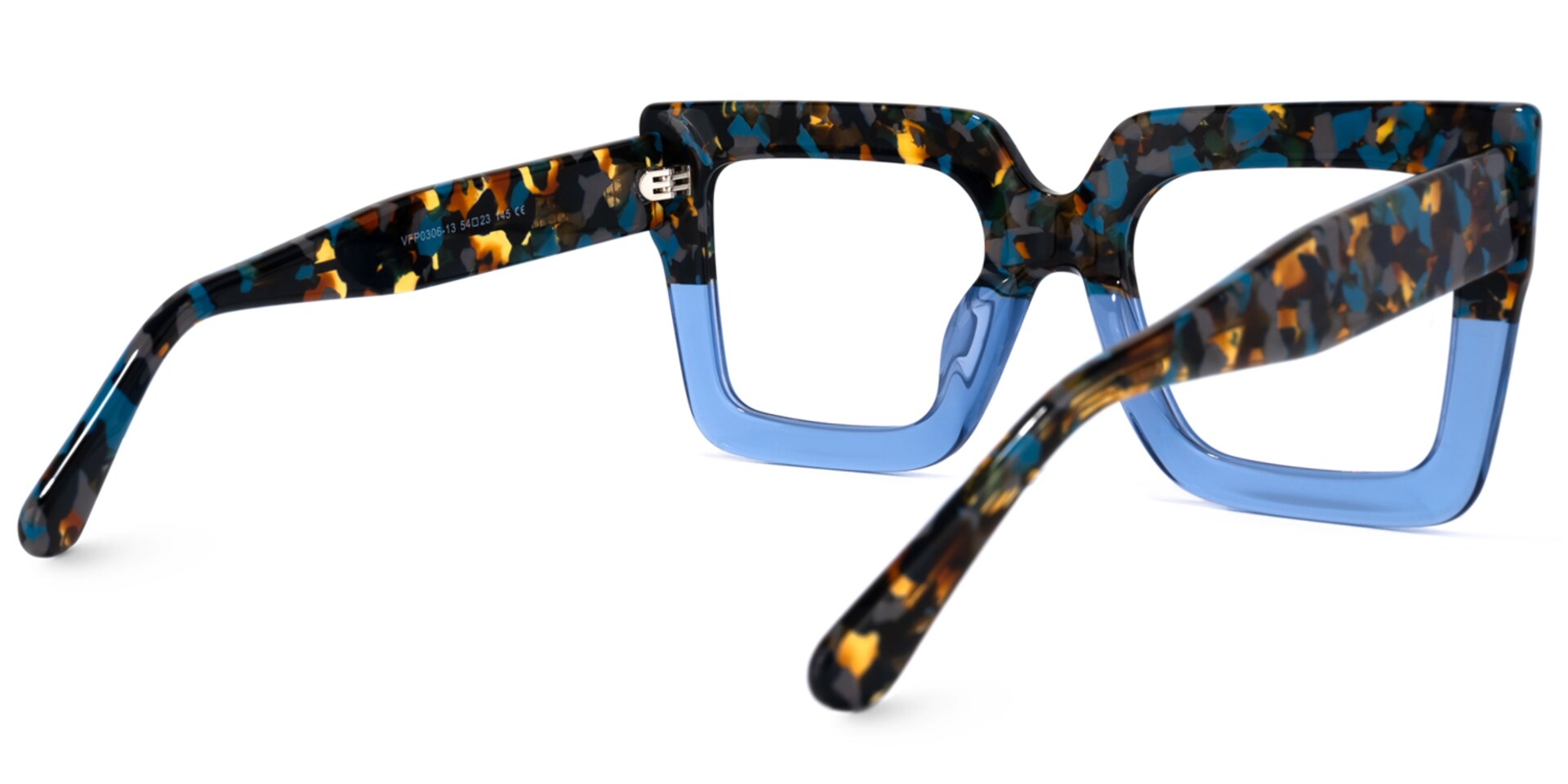 Brandon Square Blue Glasses | Zeelool Glasses4