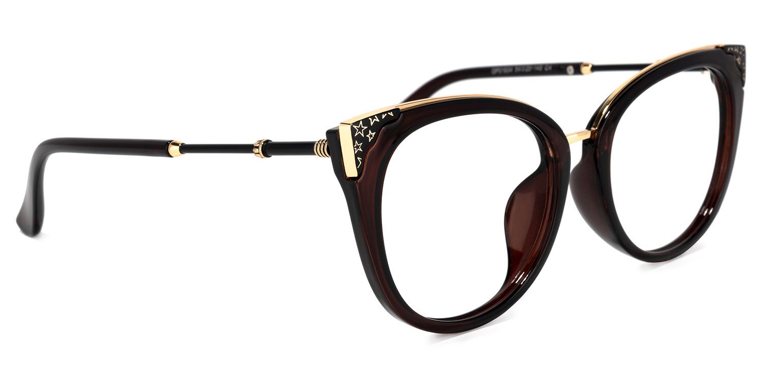 Dalton Cat Eye Burgundy Glasses | Zeelool Glasses2