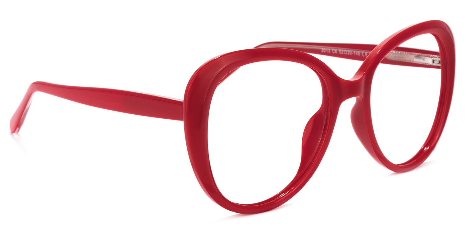 Elena Round Red Glasses | Zeelool Glasses1