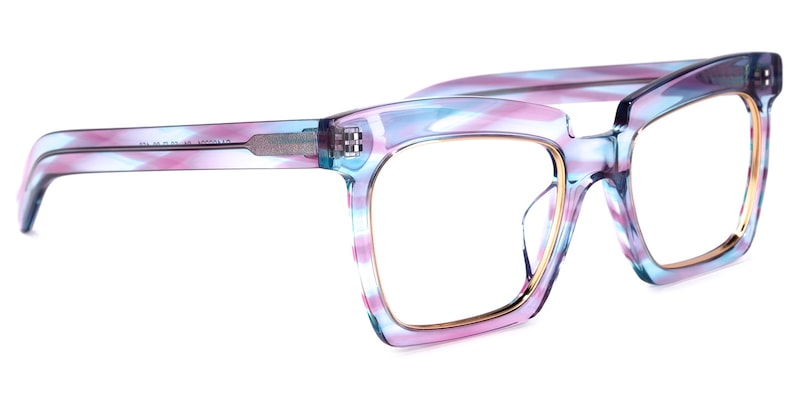 Corrales Square Purple-Blue Glasses | Zeelool Glasses2