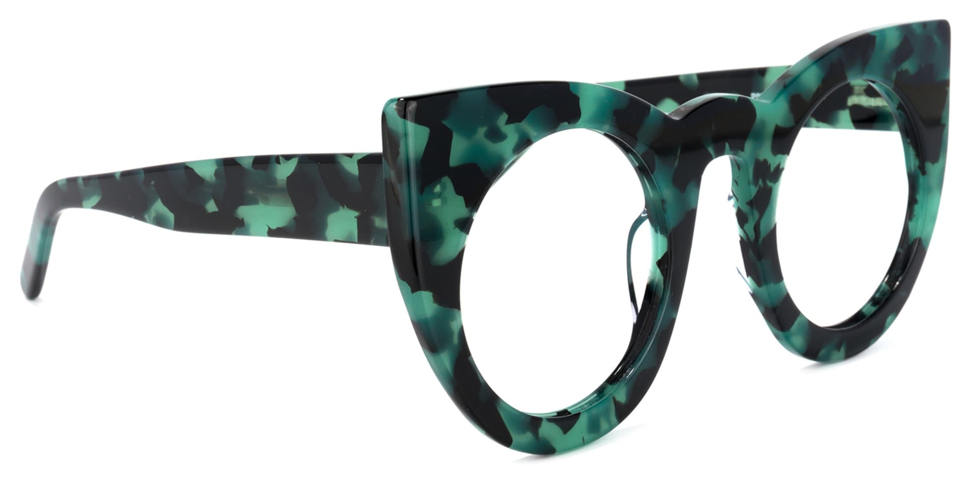 Ophelia Cateye Green-Floral Glasses | Zeelool Glasses2