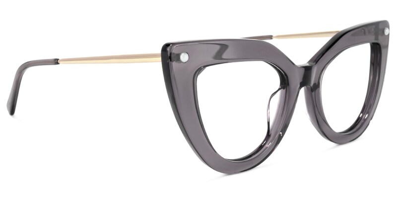 Garbo Cateye Gray Glasses | Zeelool Glasses2