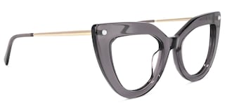 Garbo Cateye Gray Glasses2