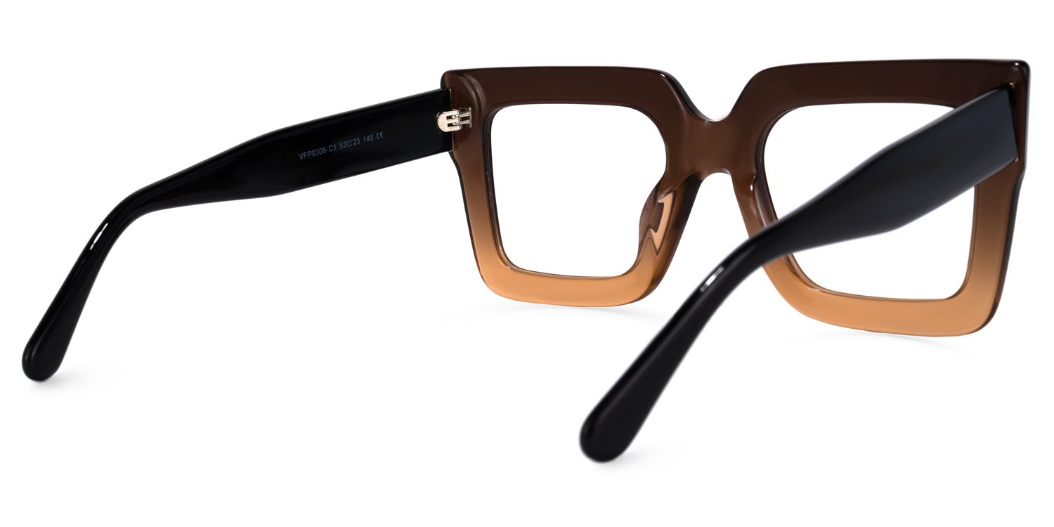 Brandon Square Tawny Glasses | Zeelool Glasses4