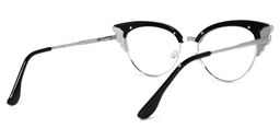 Hearn Cat Eye Black-Silver Glasses4