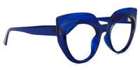 Depp Cateye Dark-Blue Glasses2