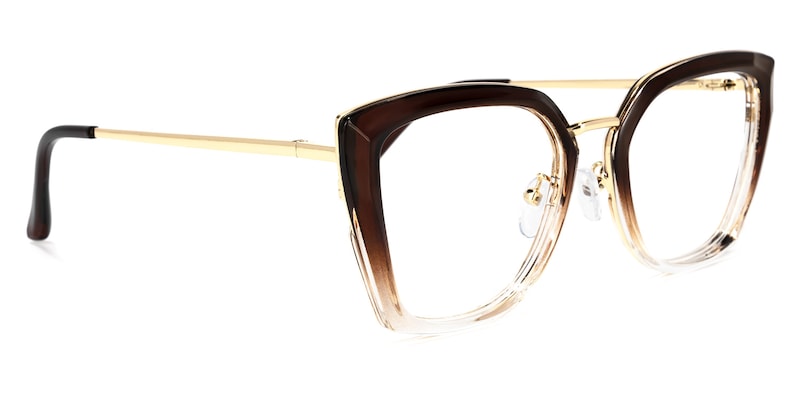 Matos Sqaure Brown Glasses | Zeelool Glasses2