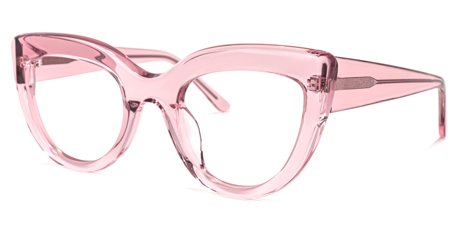 Caren Cateye Pink Glasses | Zeelool Glasses4