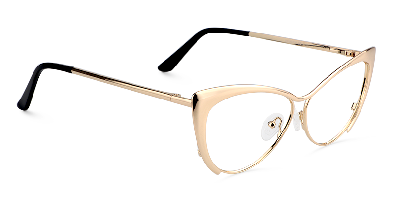 Ellen Cateye Gold Glasses | Zeelool Glasses2