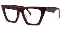 Cecile Cat Eye Red Glasses1