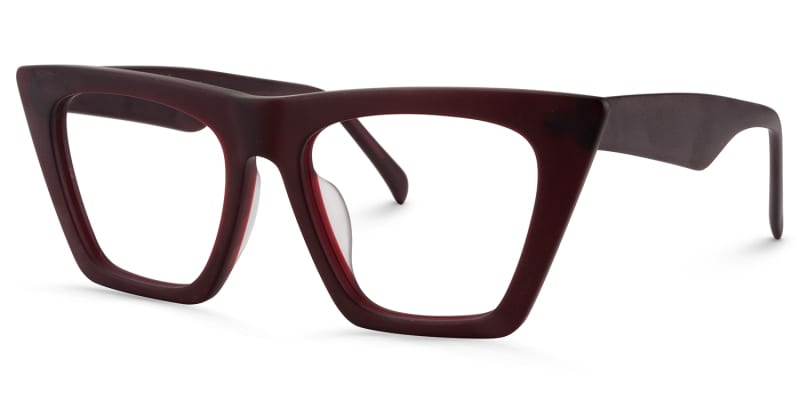 Cecile Cat Eye Red Glasses | Zeelool Glasses1
