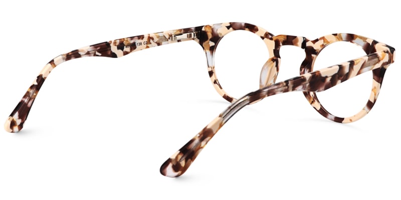 Round Light Tortoise Glasses5