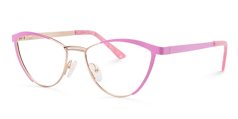Sydney Cat Eye Pink Glasses | Zeelool Glasses2