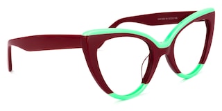 Claudette Cat Eye Burgundy Glasses5