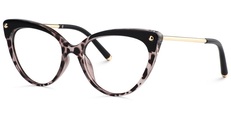 Alivia Cat Eye Tortoise & Crystal Glasses | Zeelool Optical2