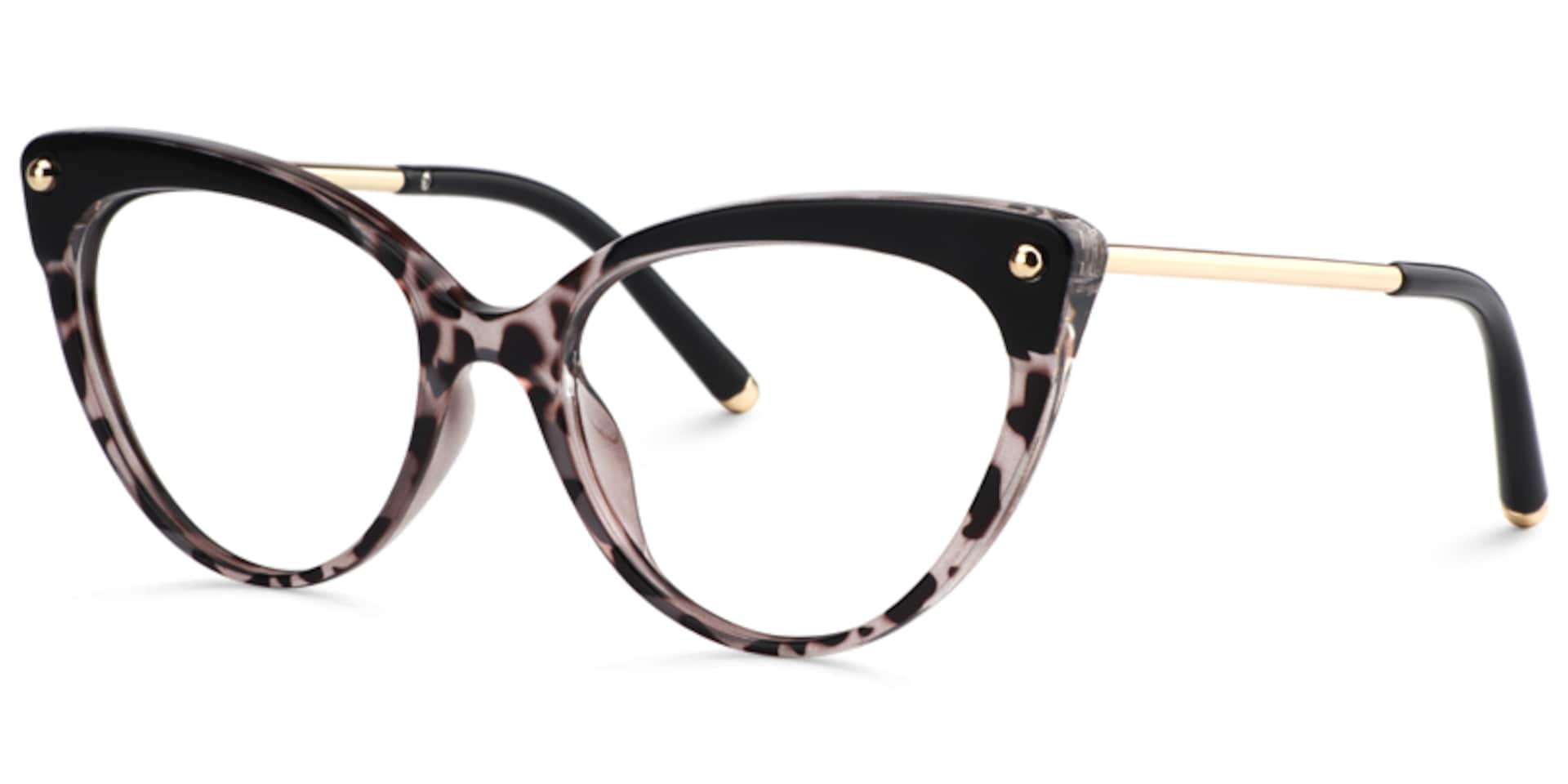 Alivia Cat Eye Tortoise & Crystal Glasses | Zeelool Optical2