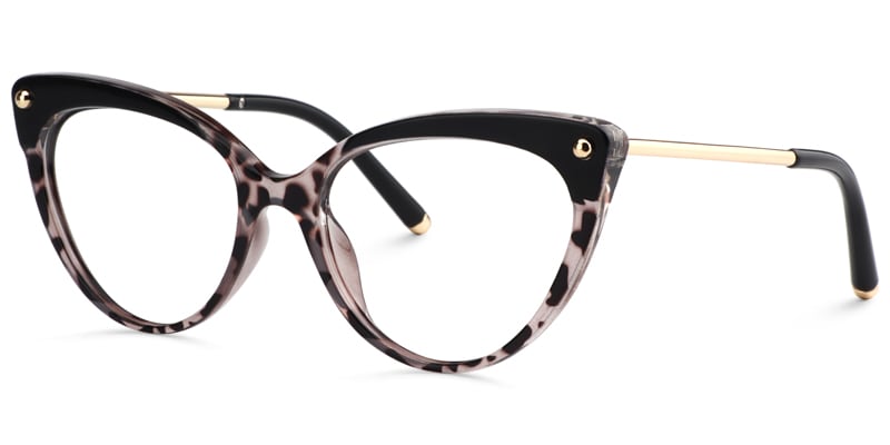 Alivia Cat Eye Tortoise & Crystal Glasses | Zeelool Optical2