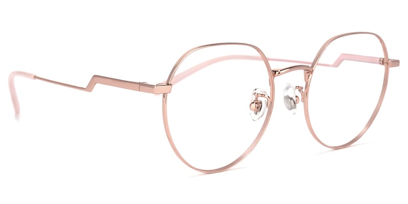 Tiffany Round Pink Glasses | Zeelool Glasses2