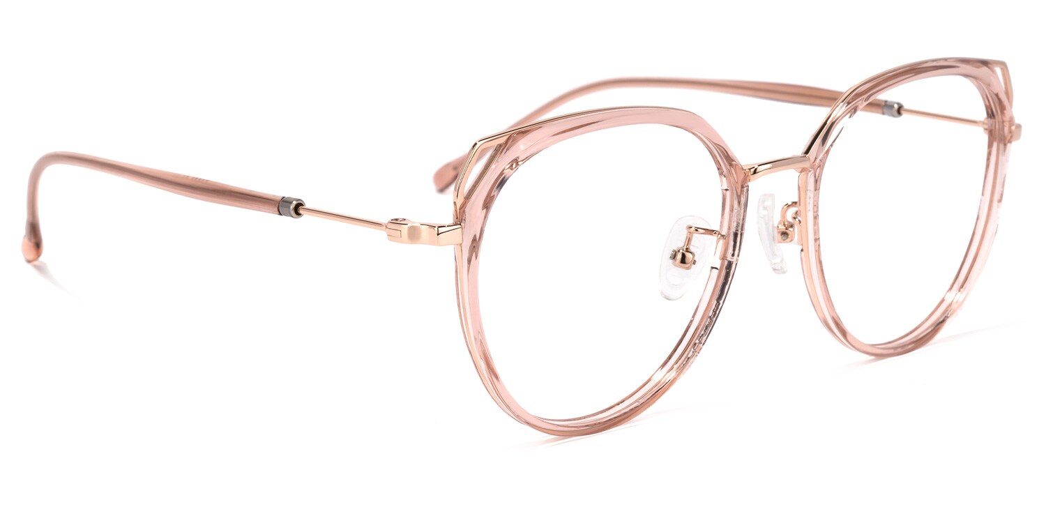 Ofelia Cateye Pink Eyeglasses and Crsystal Frames2