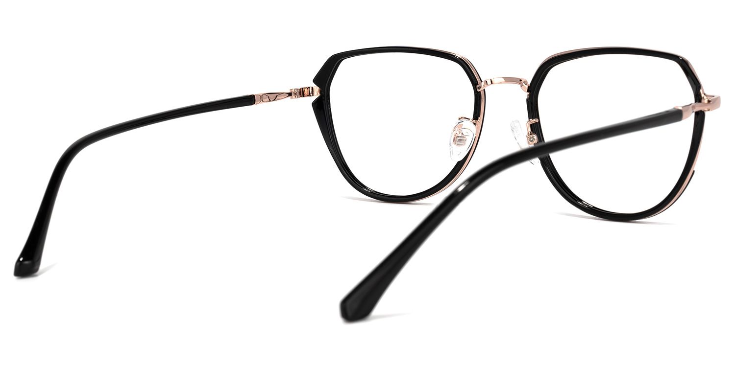 Nash Geometric Black Glasses | Zeelool Glasses4